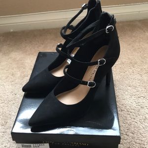 Pointed Toe Strap Up Heels